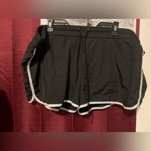 Black running shorts